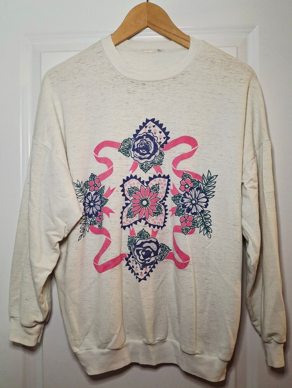 Vintage 90s Floral Crewneck Sweatshirt (M)